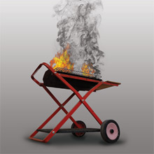 dans le jardin risque incendie