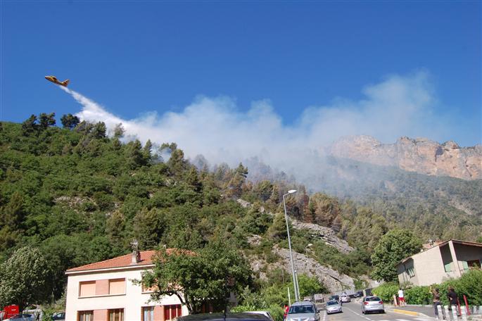 Incendie à Digne les Bains