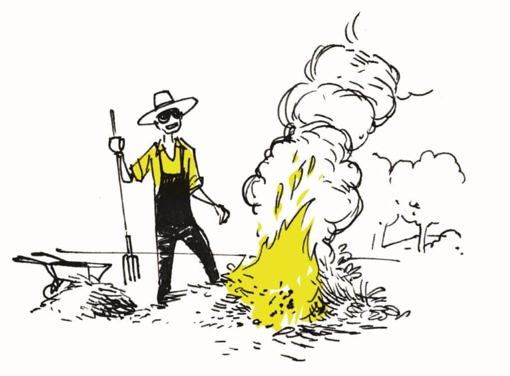 Illustration d'un brulage